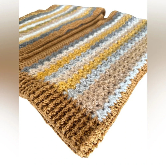 Vintage Sweater Vest Women's Size OS Brown White Gray Boho Hippie Festival Cozy - Picture 6 of 8